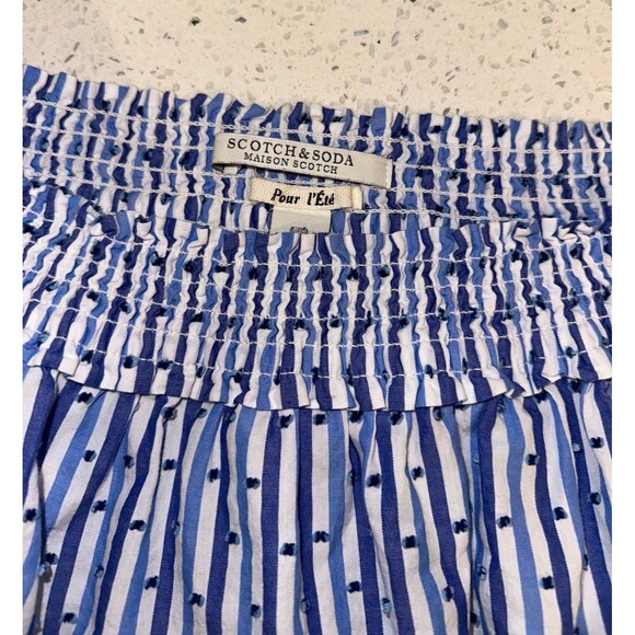 Scotch and soda blue ruffle top - Picture 2 of 6